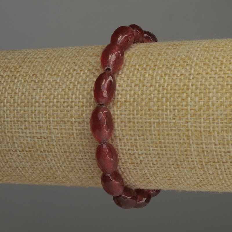 Tourmaline Faceted Bead Bracelet, Diameter 12x7.5mm+-, Length 18cm, Stretch