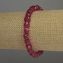 Tourmaline Faceted Cube Bracelet, diameter 7x7mm+/-, length 18cm stretch
