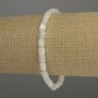 Bracelet Mother-of-Pearl Cylinder, diameter 6x5mm+/-, length 18cm stretch