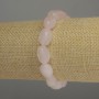 Rose Quartz Tumbled Bracelet, diameter 10-12x10mm+/-, length 18cm stretch