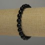 Agate Bracelet faceted beads, diameter 8mm+/-, length 18cm stretch