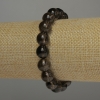 Smoky Quartz Bracelet, Smooth Round Bead, Diameter 10mm+-, Length 18cm, Stretch