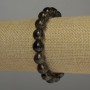 Smoky Quartz Bracelet, Smooth Round Bead, Diameter 10mm+-, Length 18cm, Stretch