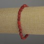 Coral Bracelet tumbled, diameter 6-7x5mm+/-, length 18cm stretch