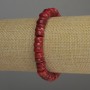 Coral Rondelle Bracelet, diameter 9x3-4mm+/-, length 18cm stretch