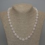 Natural Stone Rose Quartz Necklace, Faceted Beads, Diameter 10x9mm+/-, Length 45cm+