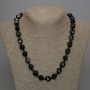Natural Stone Necklace Golden Sheen Obsidian Faceted Beads, Diameter 12x11mm+/-, Length 50cm+