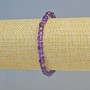 Amethyst Bracelet Natural Stone Faceted Cube, diameter 4mm+- (stretch), length 18cm+