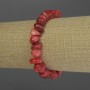Coral Chip Bracelet, diameter 9-12x5-7mm+-, length 18cm stretch