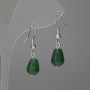 Chrysoprase Earrings Bead 12x8mm+-, length 30mm+