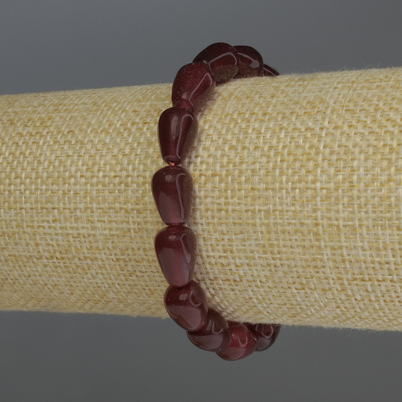 Tourmaline Bracelet, Drop, Diameter 12x8mm+/-, Length 18cm Stretch