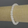 White Quartz Bracelet, faceted cube, diameter 6mm+-, length 18cm stretch