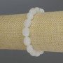 Bracelet White Quartz Tumbled, diameter 9-12x8mm+-, length 18cm stretch