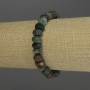 Jasper Bracelet, tumbled, diameter 9x7mm+-, length 18cm stretch