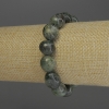 Seraphinite Bracelet, tumbled beads, diameter 12-14x11mm+-, length 18cm stretch