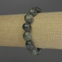 Seraphinite Bracelet, tumbled beads, diameter 12-14x11mm+-, length 18cm stretch