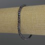 Bracelet Sapphire Faceted Cube, diameter 4mm+-, length 18cm stretch