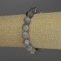 Bracelet Smoky Quartz faceted beads, diameter 10x9mm+-, length 18cm stretch
