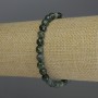 Green Jasper Bracelet, faceted bead, diameter 6mm+-, length 18cm stretch