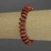 Red Jasper Tumbled Bracelet, 4x12mm beads +/- with 3mm seed beads +/-, 18cm length, stretch