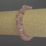 Bracelet Strawberry Quartz tumbled, diameter 10-14x5mm+-, length 18cm stretch