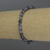 Sapphire Bracelet, faceted beads, diameter 5mm+-, length 18cm stretch