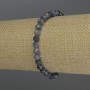 Sapphire Bracelet, faceted beads, diameter 5mm+-, length 18cm stretch