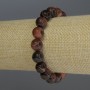 Agate Bracelet, smooth bead, diameter 10mm+-, length 18cm stretch