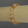Citrine Bracelet Rondelle, diameter 10x6mm+- with beads 3mm+-, length 18cm stretch