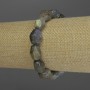 Labradorite Bracelet Faceted Beads, diameter 14x10mm+-, length 18cm stretch