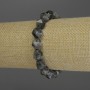 Larvikite Bracelet, Multifaceted, Diameter 10x8mm+/-, Length 18cm Stretch