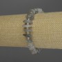 Labradorite Chip Bracelet, Diameter 10-14x3mm+/- Seed Beads 3mm+/-, Length 18cm Stretch