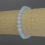 Bracelet Aquamarine faceted cube, diameter 7mm+-, length 18cm stretch