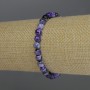 Agate Bracelet, Faceted Round Beads, Diameter 6mm+/-, Length 18cm Stretch