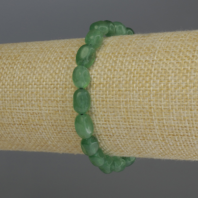 Chrysoprase Bracelet Tumbled, diameter 8-10x7mm+-, length 18cm stretch