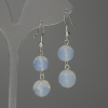 Moonstone Earrings Faceted Beads 10mm+- and 12mm+-, length 45mm+