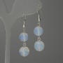 Moonstone Earrings Faceted Beads 10mm+- and 12mm+-, length 45mm+