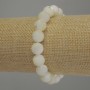 Mother-of-Pearl Smooth Ball Bracelet, diameter 10mm+-, length 18cm stretch