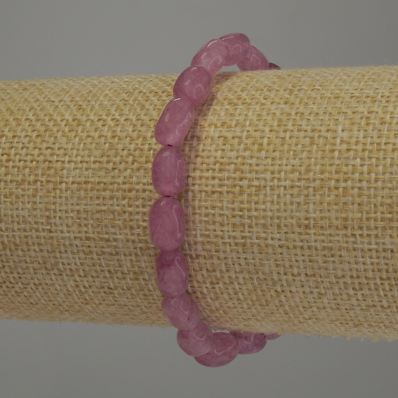 Bracelet Tourmaline tumbled, diameter 9x6mm+/-, length 18cm stretch