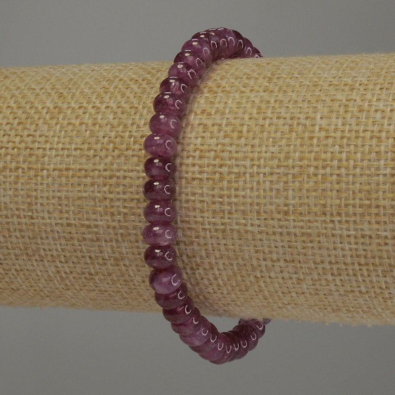 Bracelet Tourmaline rondelle, diameter 6x4mm+/-, length 18cm stretch