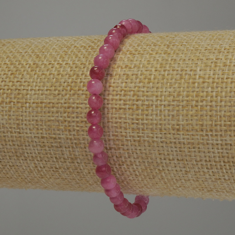 Bracelet Tourmaline smooth ball, diameter 4mm+/-, length 18cm stretch