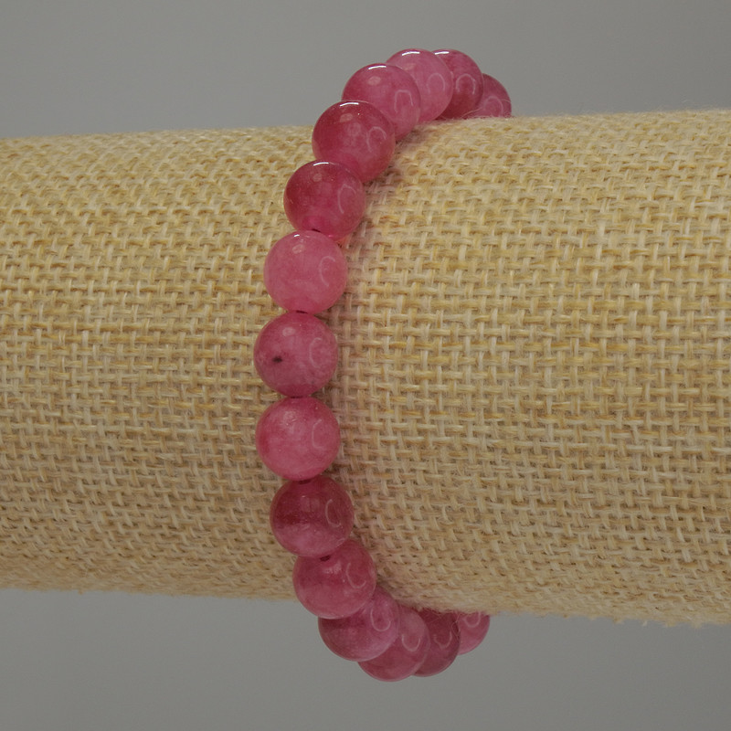 Tourmaline Bracelet, Smooth Bead, Diameter 8mm+/-, Length 18cm Stretch