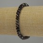 Garnet Bracelet, Faceted Rondelle, Diameter 6x4mm+/-, Length 18cm Stretch