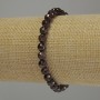 Garnet bracelet, faceted round bead, diameter 7 mm ±, length 18 cm stretch