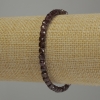 Garnet Beaded Cube Bracelet, 4x4mm cubes, stretch band, 18cm