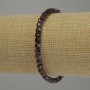 Garnet Beaded Cube Bracelet, 4x4mm cubes, stretch band, 18cm
