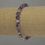 Amethyst Bracelet, multi-faceted, diameter 6x6mm+-, length 18cm stretch