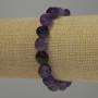 Amethyst Tumbled Bracelet, diameter 10x9mm+-, length 18cm stretch