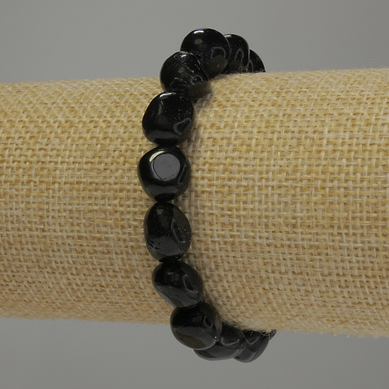 Bracelet Agate tumbled, diameter 10-13x10mm+/-, length 18cm stretch