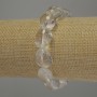 Rock Crystal Bracelet, tumbled, diameter 18x14mm+-, length 18cm stretch